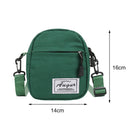 Fashion Women Canvas Patchwork Crossbody Bag Casual Mini Handbags (Green)
