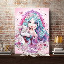 5D DIY Special Shaped Diamond Painting Girl Cross Stitch Mosaic Craft Kits Newly
