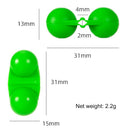 10x Fishing Double Rattle Attractor Fish Bite Alarm Bell Beads (Green)