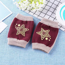 1 Pair Baby Crawling Leg Pad Baby Knee Pads Anti Slip Knees Pad (Wine Red)