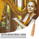 Layya String Tuning Wrench Adjusting Rod Lyre Wooden Handle with 4-Angle Wrench