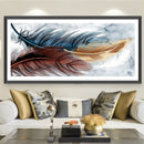 5D Diamond Painting Feather Full Round Mosaic Picture DIY Home Decor 80x40cm