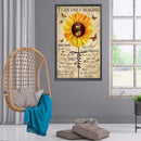 5D Diamond Painting Kit Sunflower Letters Full Round Drill Rhinestone DIY Wall