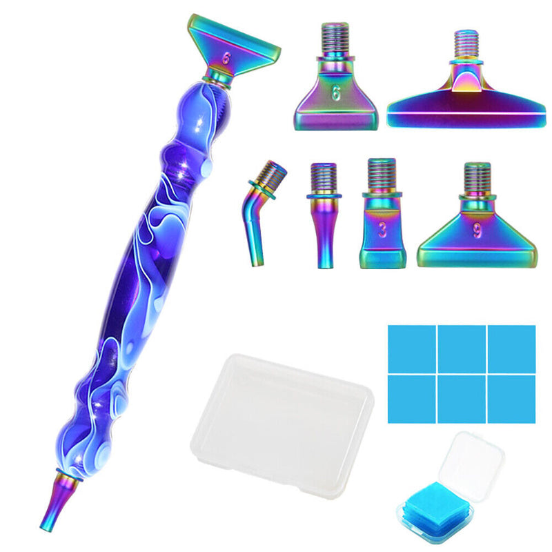 Diamond Painting Metal Point Drill Pen Kits DIY Art Craft (Dark Blue Pen 13pcs)