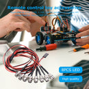 8pcs 70cm 5mm 8 LED Lamp Kits for 1/12 1/18 1/10 1/8 Axial Scx10 Traxxas RC
