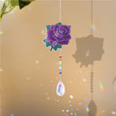 Diamond Drill Rainbow Collection Hang Crystal Prisms Wind Chime (Rose) Newly