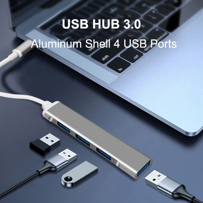USB C Hub Splitter, USB 3.0 USB 2.0 4 in 1 Hub Dock Station Adapter (Grey)