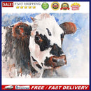 DIY  Oil Paint By Number dairy cow Drawing Art L80