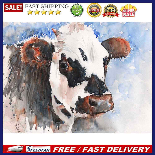 DIY  Oil Paint By Number dairy cow Drawing Art L80