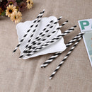 Paper Straws-Durable Rainbow Drinking Straws Party Decor Supply (Black) Newly