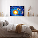 5D DIY Diamond Painting Full Round Drill Moon Cat Rhinestone Crafts Home Art