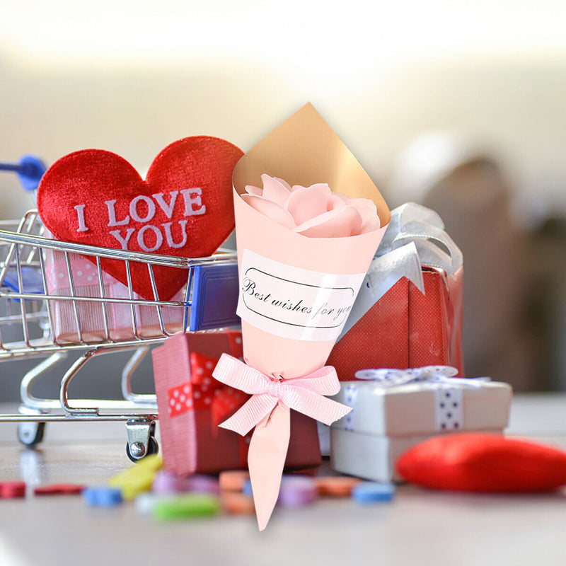 Soap Rose Flower Bouquet Artificial Rose Flower for Women Girl (Pink Rose) Newly