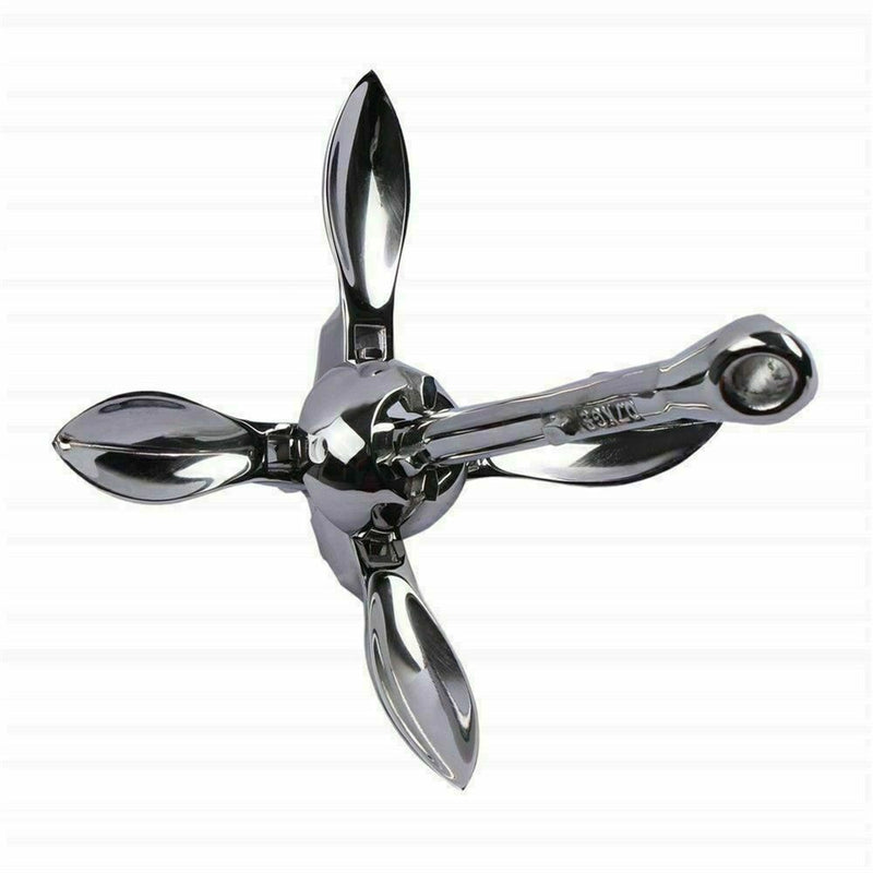 Dinghy Folding Stainless Steel Universal Kayak Grapnel Anchor Marine Canoe Boat