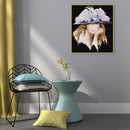 14CT Full Cross Stitch Purple Hat Lady Stamped DIY Embroidery Kits Crafts