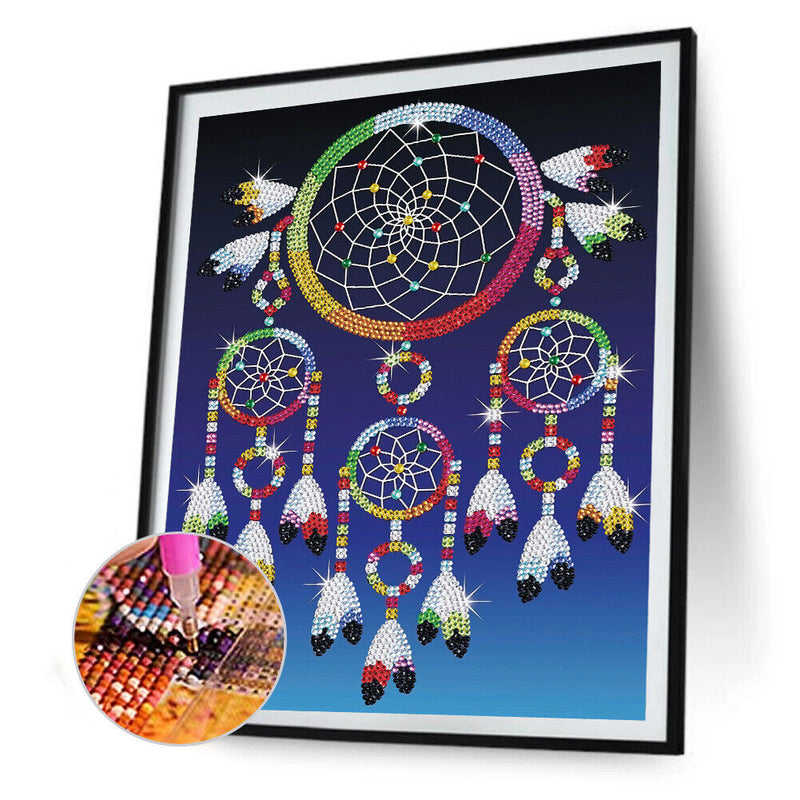 5D DIY Crystall Drill Diamond Painting Color Dream Catcher Mosaic Picture