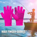 Summer Half Finger Gloves Breathable Anti-Slip Outdoor Sport Mitten (Pink) Newly