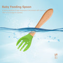 Baby Spoon Silicone Wooden Baby Feeding Spoon Accessories Kids Birthday Gifts