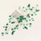 Tiara Wedding Bridesmaid Green Crystal Leaf Hair Pin Bridal Clips Hair Combs