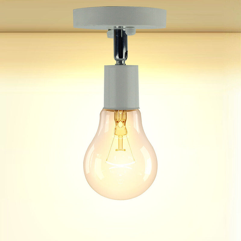 E27 Lamp Holder Retro Metal Lamp Socket 180 Rotating Wall Lights Base (D) Newly