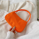 Simple Nylon Women Underarm Shoulder Bag Purse Small Lady Solid Travel Handbags