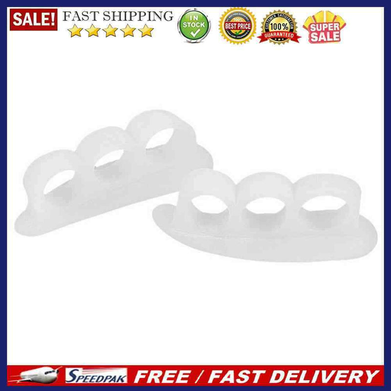 1Pair Silicone Toe Separator Flexible Hallux Valgus Bunion Corrector Pedicu