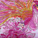 5D DIY Special Shaped Diamond Painting Pink Peafowl Cross Stitch Embroidery