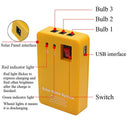 Generator Solar Panel System 4 Heads USB Charger Cable Light with 2LED Bulbs