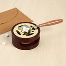 Wooden Deer Shape Wax Seal Stamp Sealing Wax Melting Pot Stove Warmer (B) Newly
