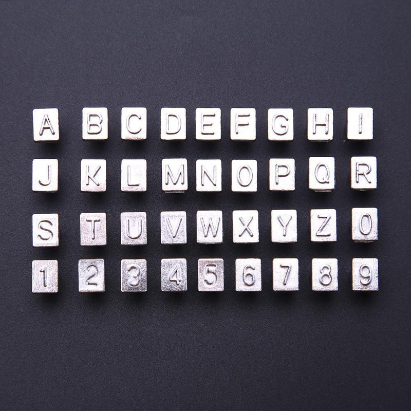 36pcs Steel Punch Alphabet Letter Number Stamper Set Leather Tool (6.5mm) Newly
