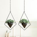 Hanging Flower Pot Hanger Chain Iron Planter Basket Holder Home Decor (A) Newly