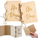Her & His Vows Wedding Decoration Wood Photography Props Marriage Vows Booklets