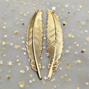 Page markers Leaf shape Students Stationery Metal Feather Book darts Bookmark