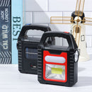 Outdoor Hiking Hand Lamp COB LED Work Lamp Emergency Spotlight Solar Lantern