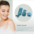 3pcs Body Cleaning Exfoliating Shower Ball Back Scrubber Gloves (Blue)