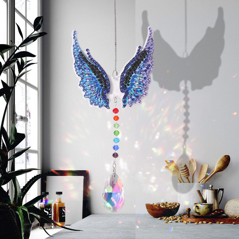 DIY Crystal Point Drill Light Catcher 5D Diamond Painting Wall Hanging Ornament