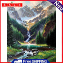 Painting By Numbers DIY Snow Mountains Hand Painted Canvas Oil Art Picture Kit