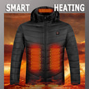 Smart Heated Jackets Winter Warm Thermal Outdoor Electric 9 Heated Hooded Coat