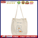 Fashion Shoulder Handbag for Women Bear Print Corduroy Top-handle Bag Satchel