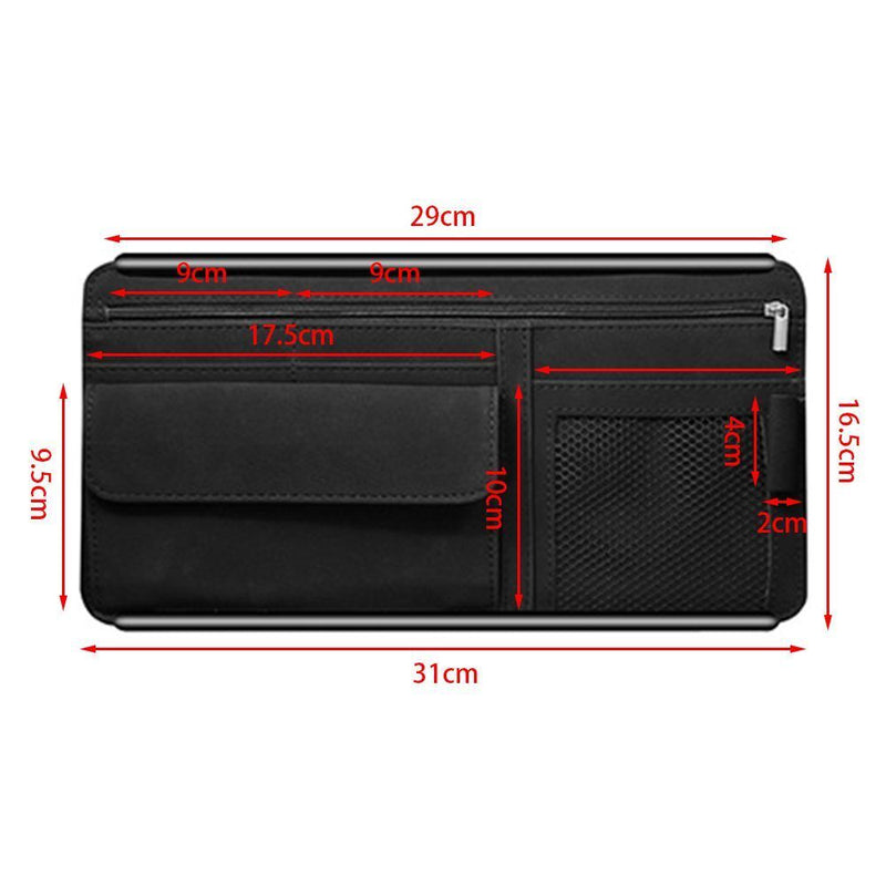 Document Ticket Holder Sunglasses Case Sunshade Organizer Sun Visor Storage Bag