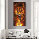 Flame Animal Oil Paint By Numbers Kits Canvas Picture DIY Wall Art Craft Sets