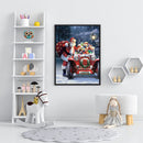 Diamond Painting Christmas Santa Prensents Car Full Round Drill Picture Kit