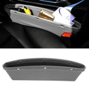 PU Leather Catcher Box Car Seat Slit Storage Pocket (Black)
