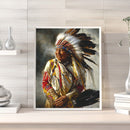 Indians Old Lady Oil Paint By Numbers Kits Canvas Picture DIY Wall Crafts
