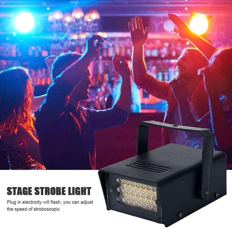 LED White Adjust Remote Control Flash Party Stage Strobe Light (EU Plug)