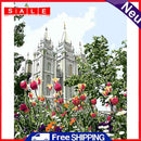 Garden Castle Oil Paint By Numbers DIY Canvas Wall Art Picture Craft Home Decor