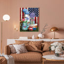 Flower Oil Paint By Numbers DIY Handpainted on Canvas Wall Art Picture Unframed