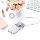 Foldable Mini Hanging Neck Fan Summer Silent Cooling Personal Fan (White)