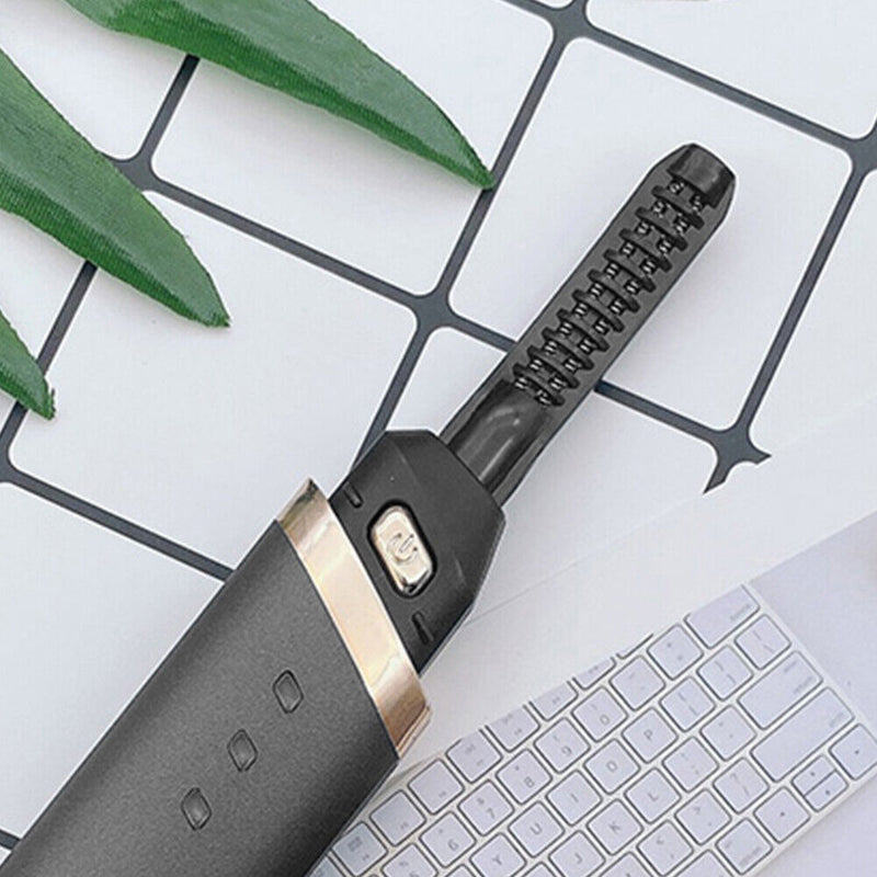 Electric Heated Eyelash Curler Applicator Pen Long Lasting Beauty Makeup Tool