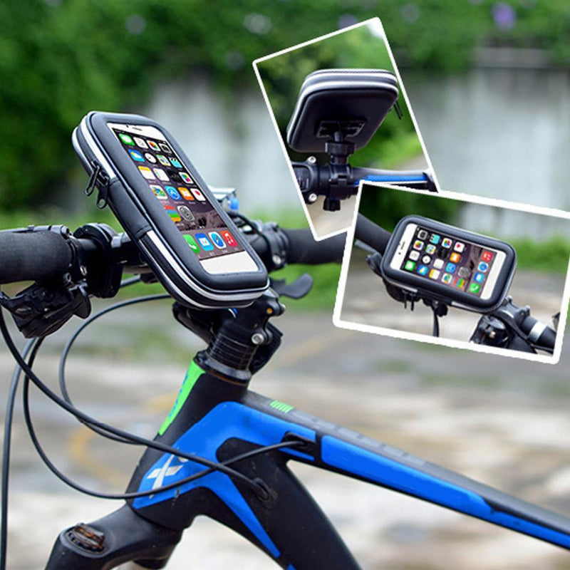 Waterproof Bicycle Phone Bag Portable MTB Scooter Cellphone Navi Stand Bracket