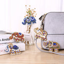 5pcs DIY Full Drill Special Shaped Diamond Painting Elephant Keychain Penda